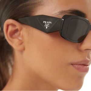 Prada Black Angular Women's Sunglasses